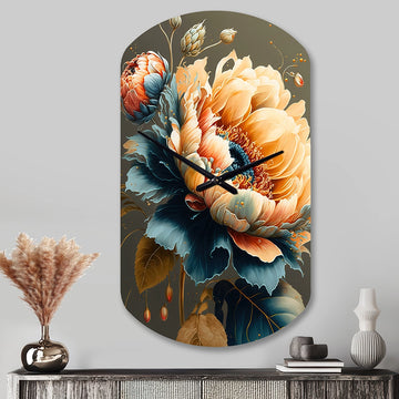 Vibrant Sunflower II - Asymmetric Metal Wall Clock